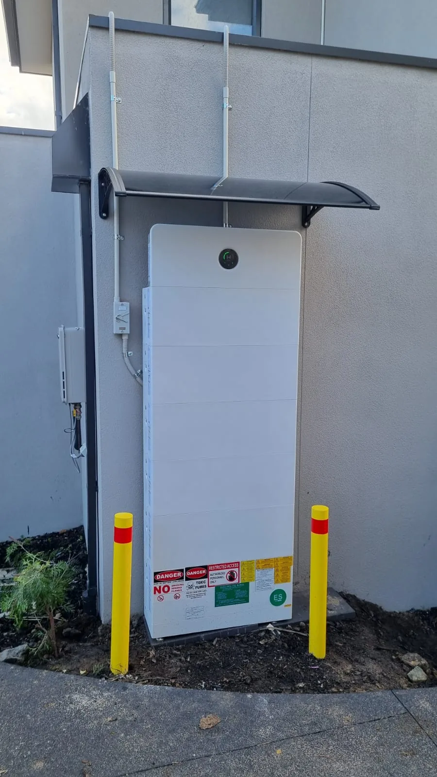 Equipment installed by Lumenx on the exterior wall of a property